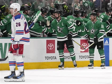 Stars rally for 6-3 win that snaps Rangers’ 11-game point streak